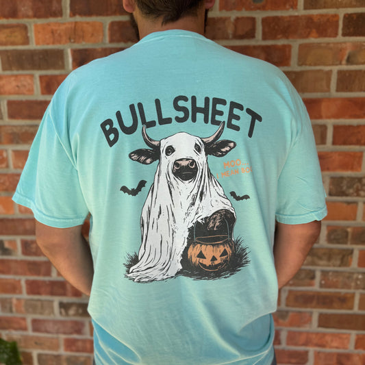Bullsheet Halloween Tee – Funny Cow Ghost Shirt