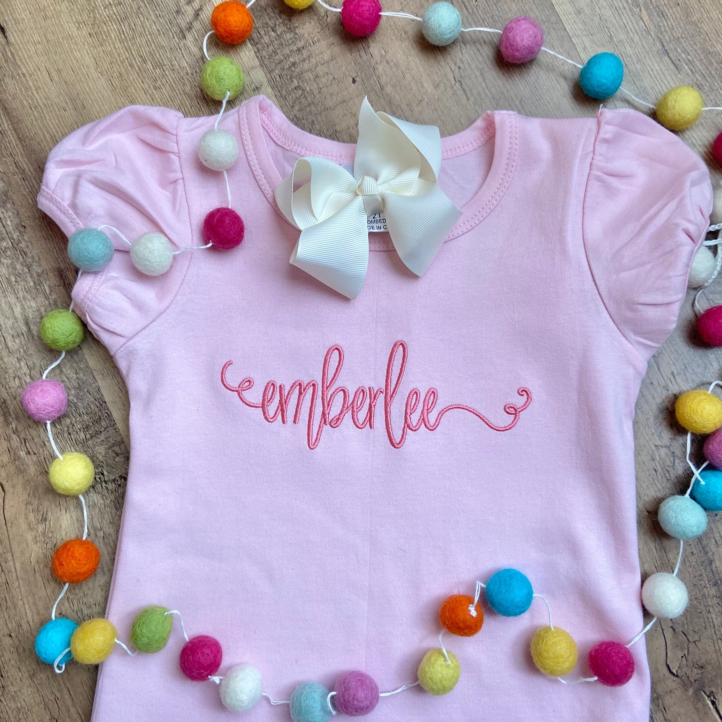 Swirl Name Ruffle Tee