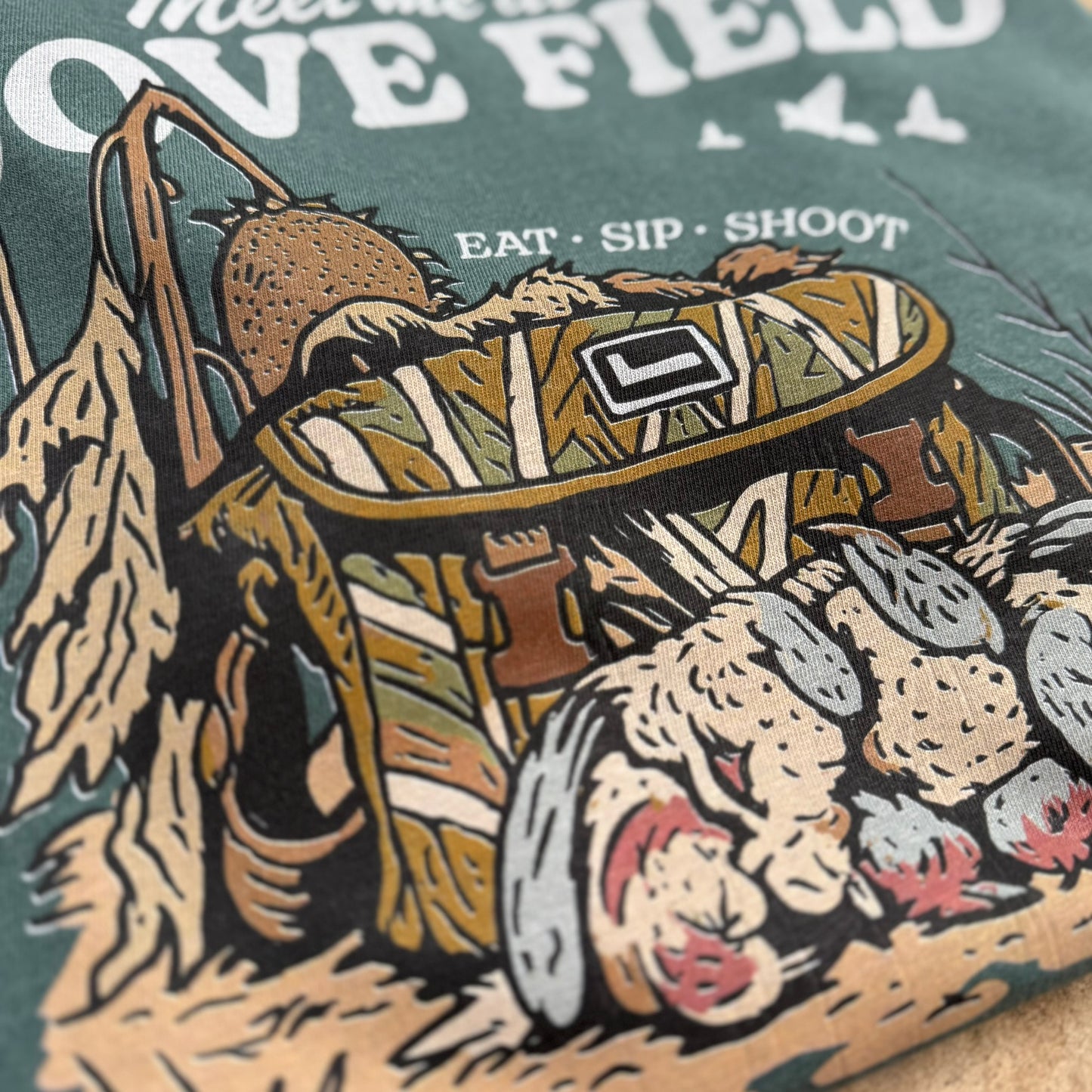 Meet Me at the Dove Field Tee – Eat. Sip. Shoot.