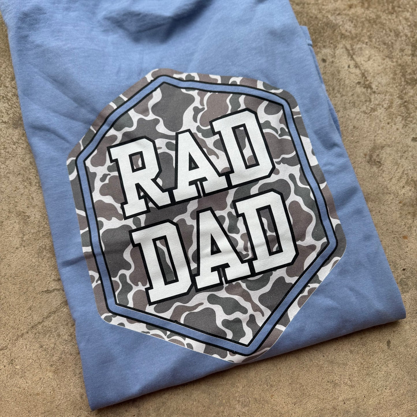 Rad Dad Camo Graphic Tee – Comfort Colors Father’s Day Shirt