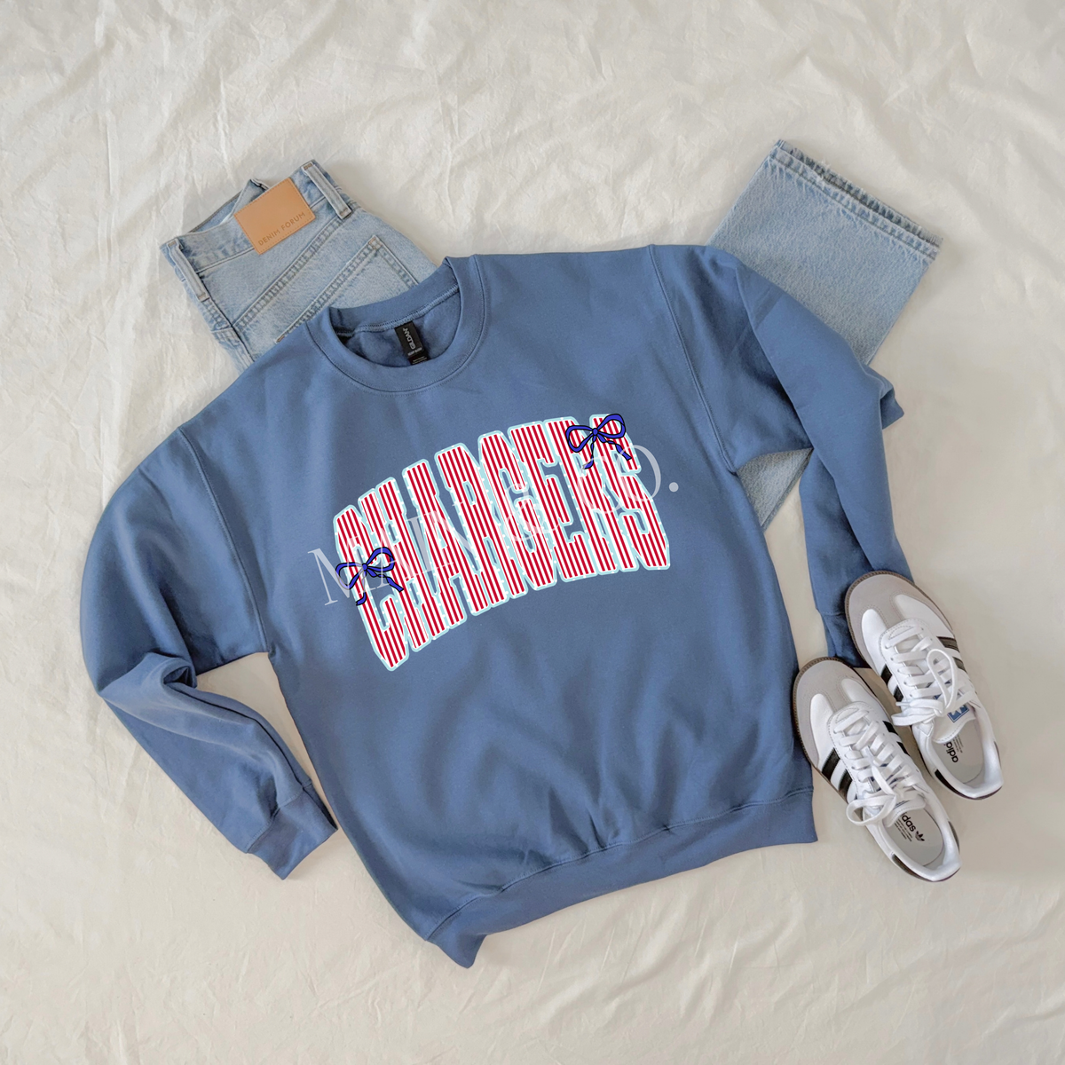 Striped Chargers Tee/Sweatshirt