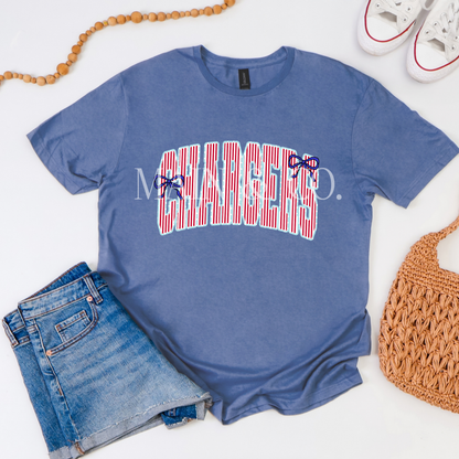 Striped Chargers Tee/Sweatshirt