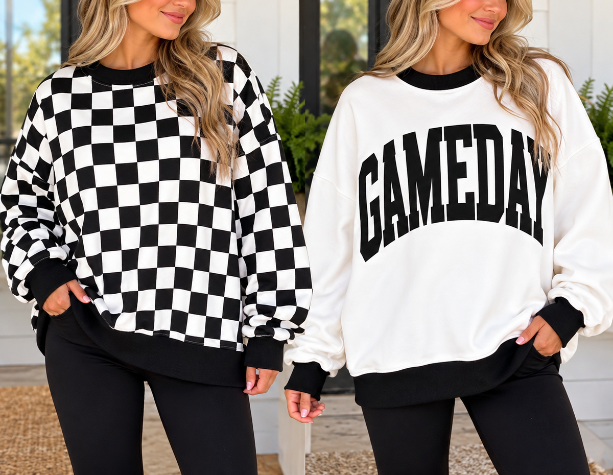 Checkered Reversible Gameday Sweatshirt
