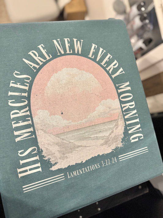 “His Mercies Are New Every Morning” Tee | Christian Scripture Graphic T-Shirt