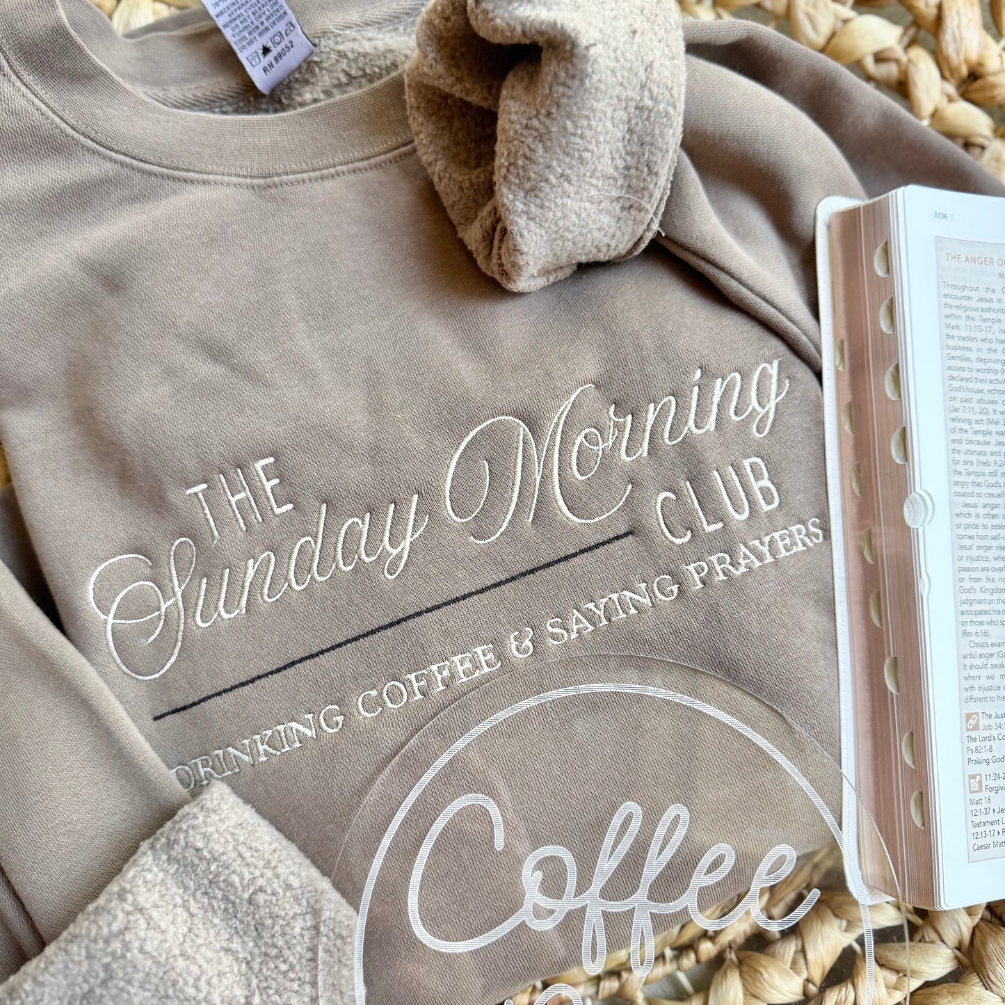 The Sunday Morning Club – Faith & Coffee Embroidered Apparel