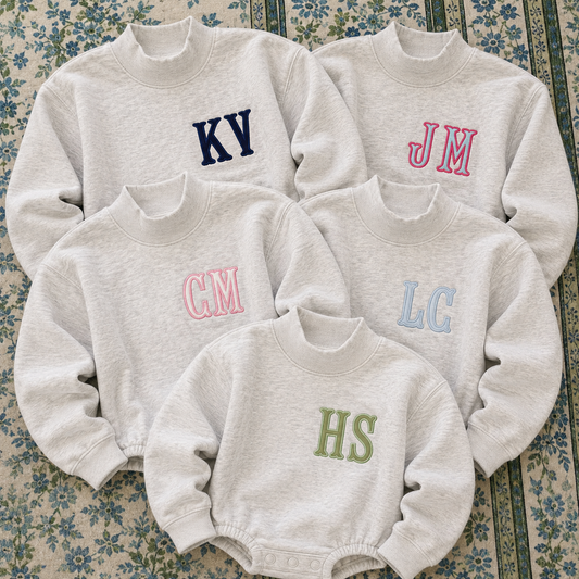 Fishtail Monogram Mockneck BUBBLE