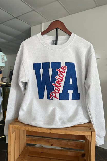 WA Glitter Patriots Gildan Sweatshirt