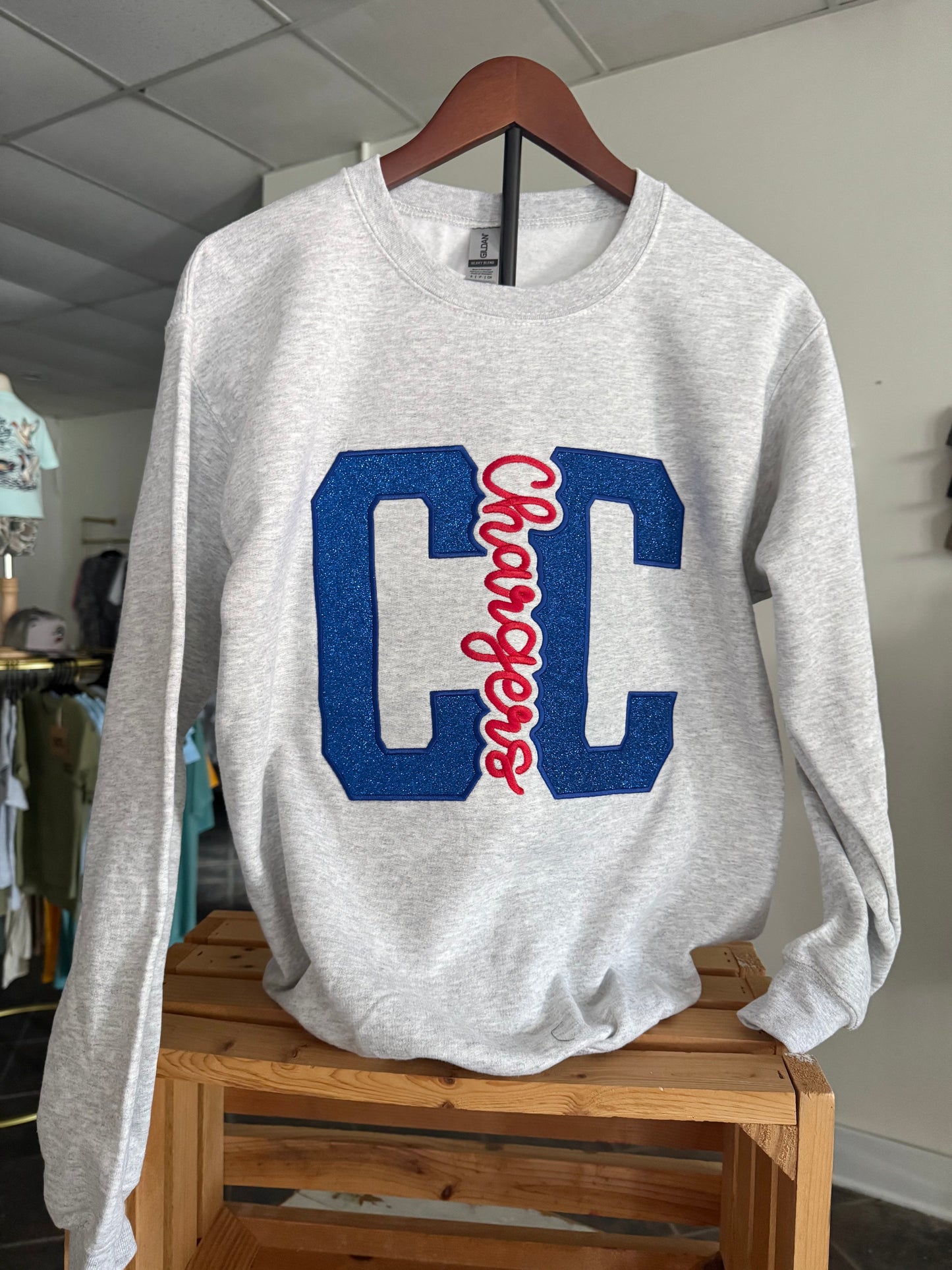 CC Glitter Chargers Comfort Colors Long Sleeve