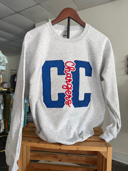 CC Glitter Chargers Comfort Colors Long Sleeve