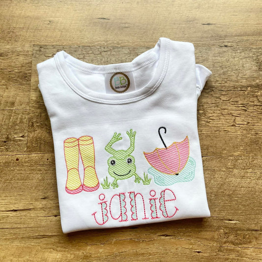 Rainy Spring Days Girls Tee