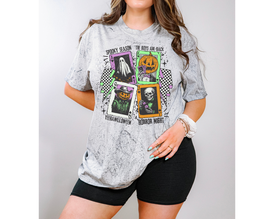 Spooky Boys Are Back Tee – Halloween Playing Card Graphic Shirt