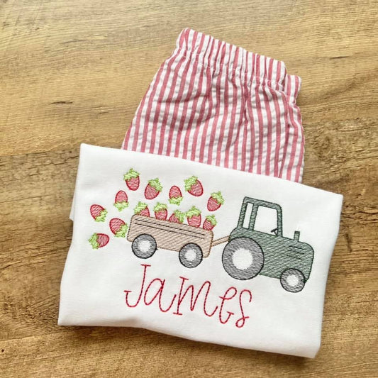 Tractor w/ Strawberries Shirt